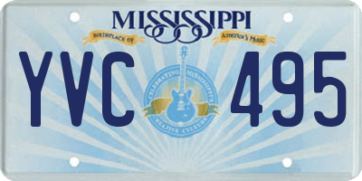 MS license plate YVC495
