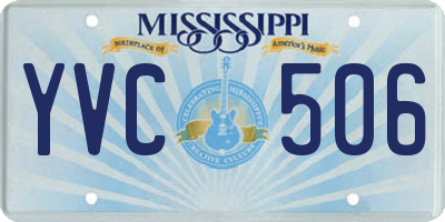 MS license plate YVC506