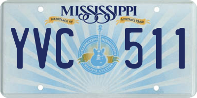 MS license plate YVC511