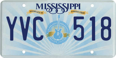 MS license plate YVC518