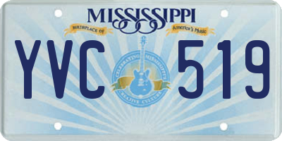MS license plate YVC519