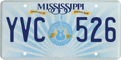 MS license plate YVC526