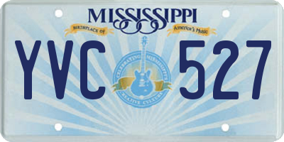 MS license plate YVC527