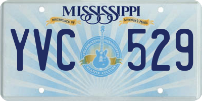 MS license plate YVC529