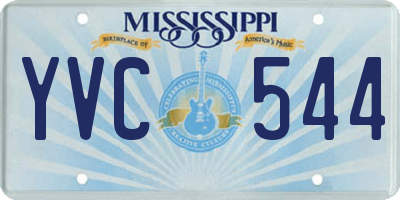 MS license plate YVC544