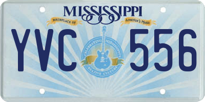 MS license plate YVC556