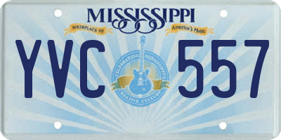 MS license plate YVC557