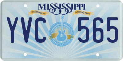 MS license plate YVC565