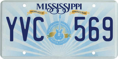 MS license plate YVC569