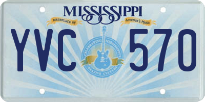MS license plate YVC570