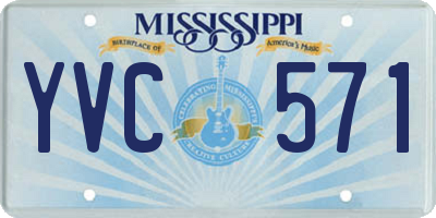 MS license plate YVC571