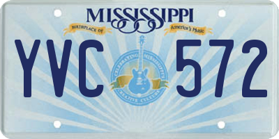 MS license plate YVC572