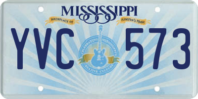 MS license plate YVC573