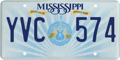MS license plate YVC574
