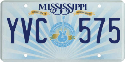 MS license plate YVC575