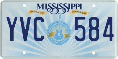 MS license plate YVC584