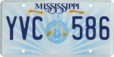 MS license plate YVC586