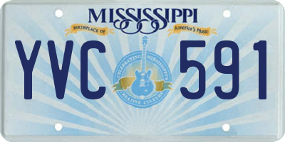 MS license plate YVC591