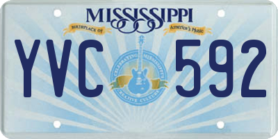 MS license plate YVC592