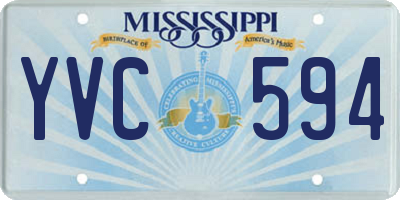 MS license plate YVC594