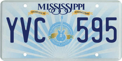 MS license plate YVC595