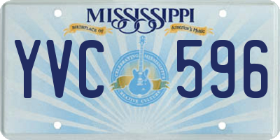 MS license plate YVC596