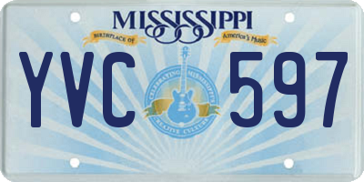 MS license plate YVC597