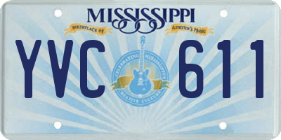 MS license plate YVC611