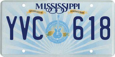 MS license plate YVC618