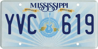 MS license plate YVC619