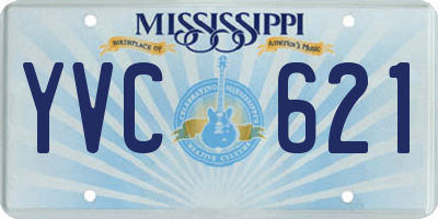 MS license plate YVC621