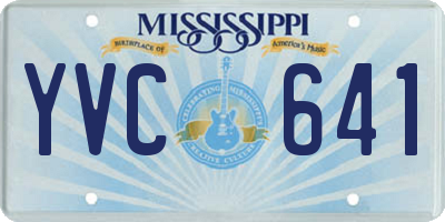 MS license plate YVC641