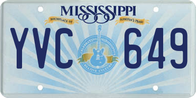 MS license plate YVC649