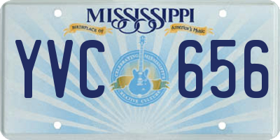 MS license plate YVC656