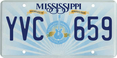 MS license plate YVC659