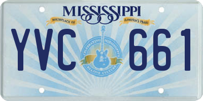 MS license plate YVC661