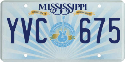 MS license plate YVC675