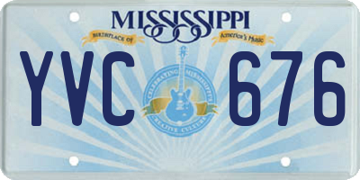 MS license plate YVC676