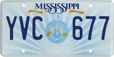 MS license plate YVC677