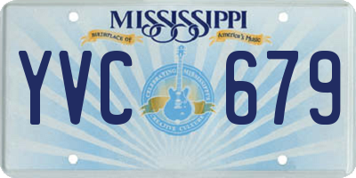 MS license plate YVC679