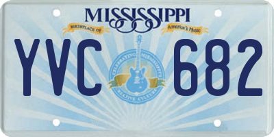 MS license plate YVC682