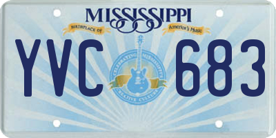 MS license plate YVC683