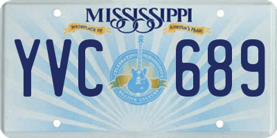 MS license plate YVC689