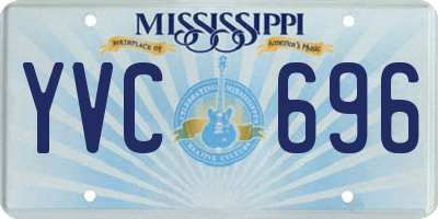MS license plate YVC696