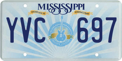 MS license plate YVC697