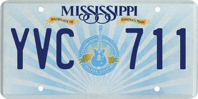 MS license plate YVC711