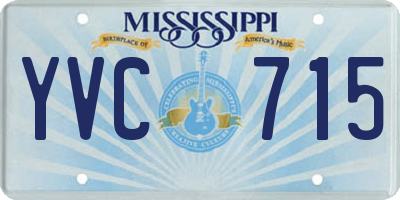 MS license plate YVC715