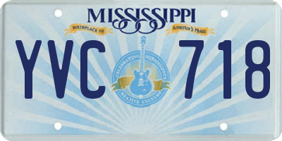 MS license plate YVC718