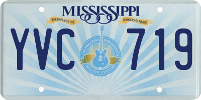MS license plate YVC719
