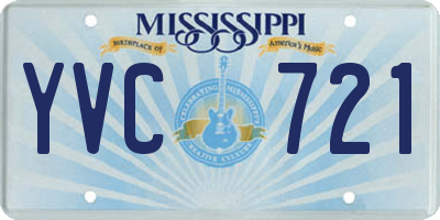 MS license plate YVC721
